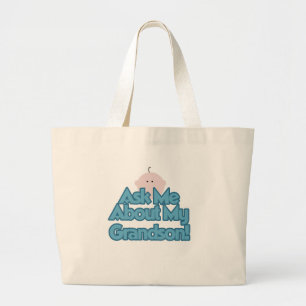Grand Tote Bag Baby Boy Demandez à propos de My Grandson Tshirts