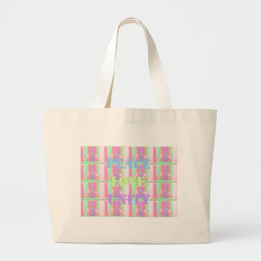 Grand Tote Bag Baby Kids Peace Love Unity Hakuna Matata design.p (Devant)