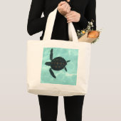 Grand Tote Bag Baby sea Turtle (Devant (produit))