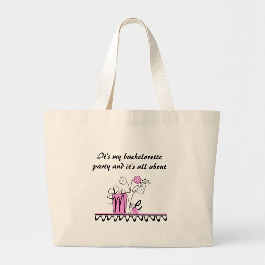 Grand Tote Bag Bachelorette tout au sujet de moi (Devant)