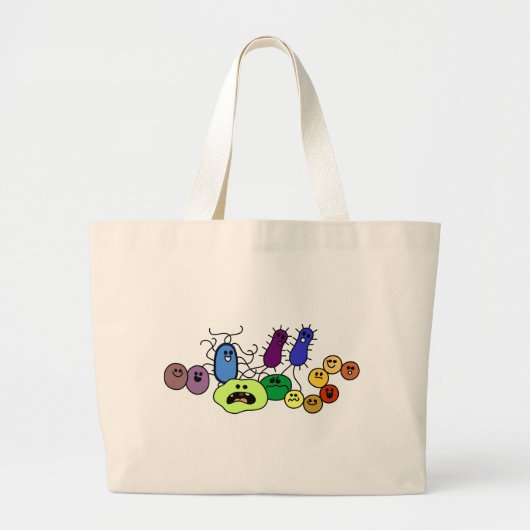 Grand Tote Bag Bactéries (Devant)