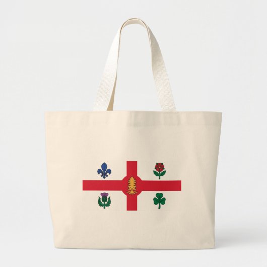 Grand Tote Bag Bag with Flag of Montreal, Canada (Devant)