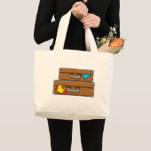 Grand Tote Bag Bagages de dessin (Devant (produit))