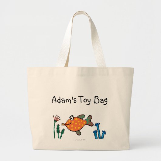 Grand Tote Bag Baisers de poissons de maman et de bébé (Devant)