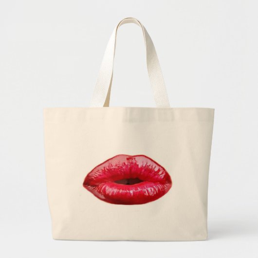 Grand Tote Bag Baisers des lèvres ! (Devant)