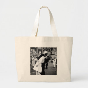 Grand Tote Bag Baisers du carré de guerre au revoir parfois