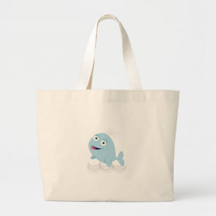 Grand Tote Bag Baleine bleue