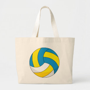 Grand Tote Bag Balle de volley-ball en dessin