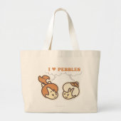 Grand Tote Bag Bam Bam aime PEBBLES™ (Devant)