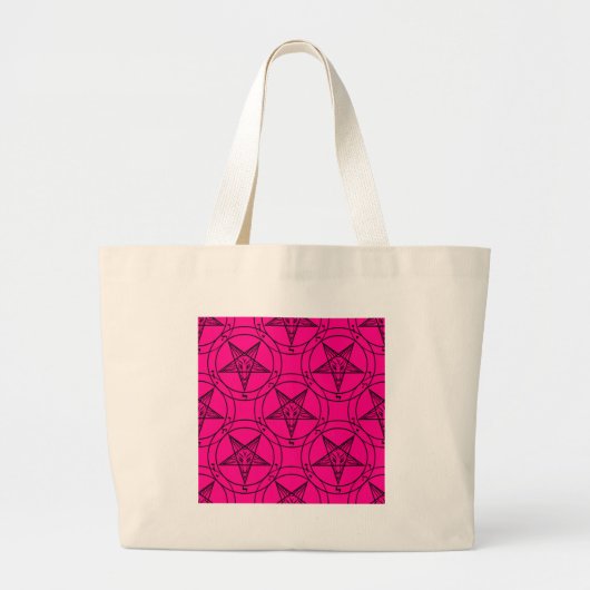 Grand Tote Bag baphomet rose (Devant)
