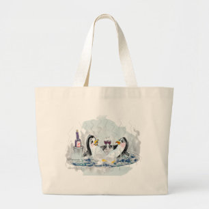 Grand Tote Bag Baquet chaud Penguins_bl