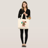 Grand Tote Bag Baril de singes 2e Anniversaire Tshirts et cadeaux (Devant (modèle))