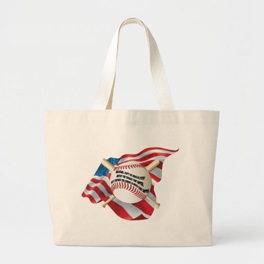 Grand Tote Bag Baseball américain (Devant)