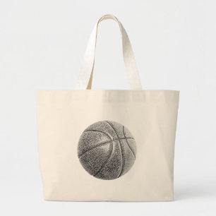 Grand Tote Bag Basket-ball avec effet crayon