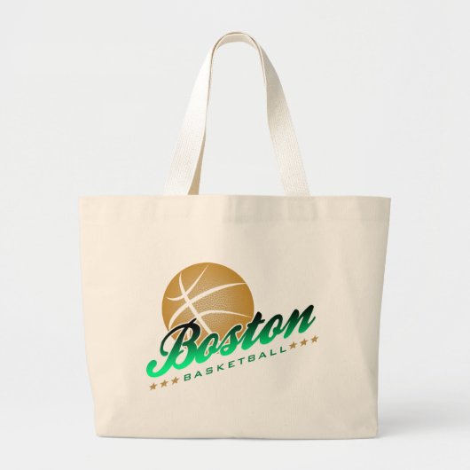 Grand Tote Bag Basket-ball de Boston (Devant)