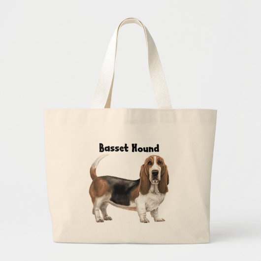 Grand Tote Bag Basset Hound (Devant)