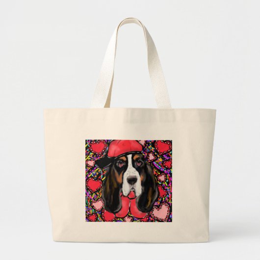 Grand Tote Bag Basset Hound (Devant)