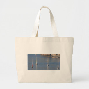 Grand Tote Bag Bateaux au repos à Sorrente Italie