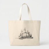 Grand Tote Bag bateaux sur l'eau (Devant)