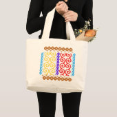 Grand Tote Bag Batik Abstrait3 (Devant (produit))
