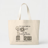 Grand Tote Bag Bâtir des blocs d'espoir (Devant)