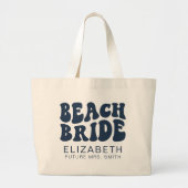 Grand Tote Bag Beach Bride Navy Blue Cool Bachelorette Party (Devant)