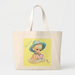 Grand Tote Bag Beach Girl Jumbo Beach Fourre-tout