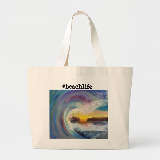 Grand Tote Bag #beachlife fourre-tout (Devant)