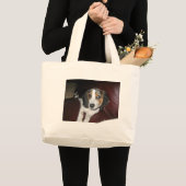 Grand Tote Bag Beagle un dimanche (Devant (produit))