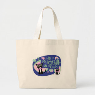 Grand Tote Bag Beatnik Kitty de Papa-o de Meowsville