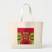Grand Tote Bag Beau Beau Rouge Hakuna Matata motif (Devant)