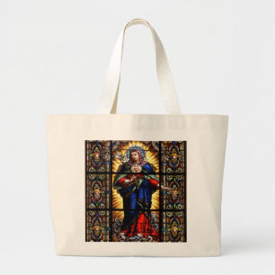 Grand Tote Bag Beau Sacré Coeur Religieux de Vierge Marie