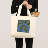 Grand Tote Bag Beautiful Iridescent bluebirds design (Devant (produit))