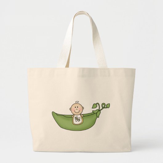 Grand Tote Bag Bébé dans la cosse de pois (Devant)