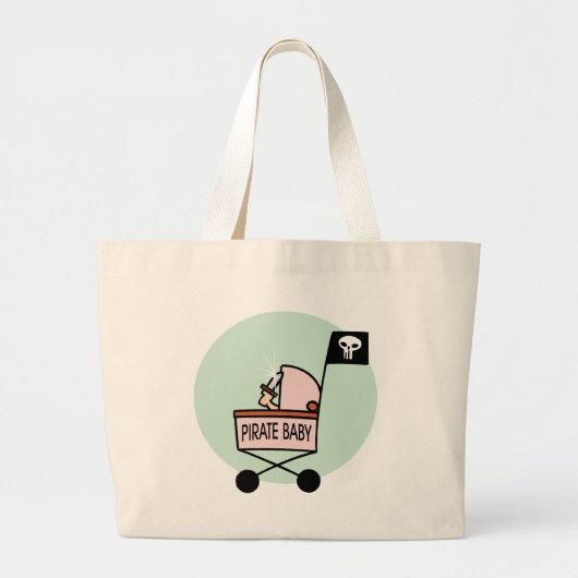 Grand Tote Bag Bébé de pirate (Devant)