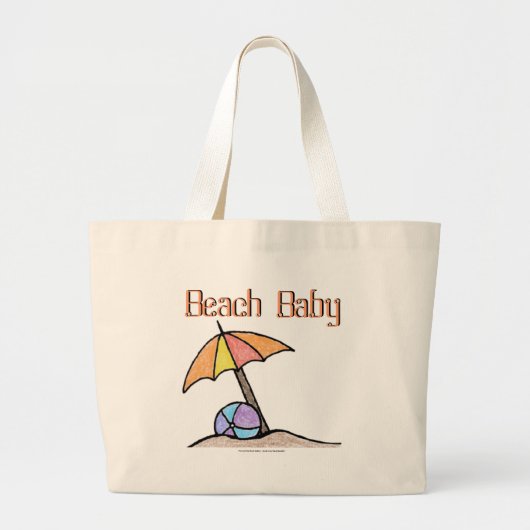 Grand Tote Bag Bébé de plage (Devant)