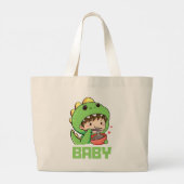 Grand Tote Bag bébé godzilla (Dos)