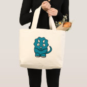 Grand Tote Bag Bébé Triceratops (Devant (produit))