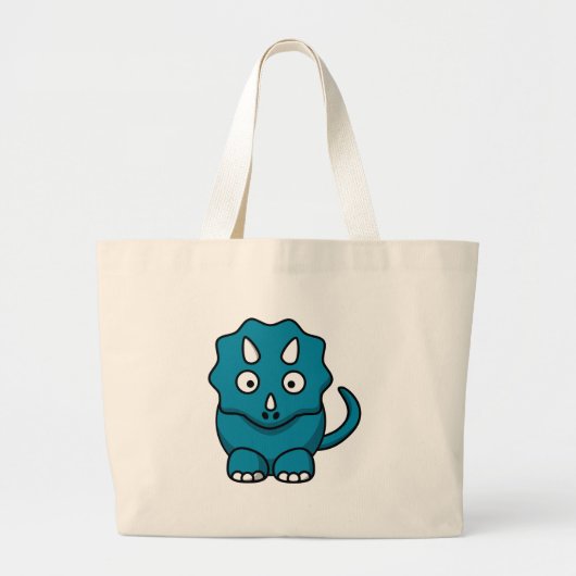 Grand Tote Bag Bébé Triceratops (Devant)