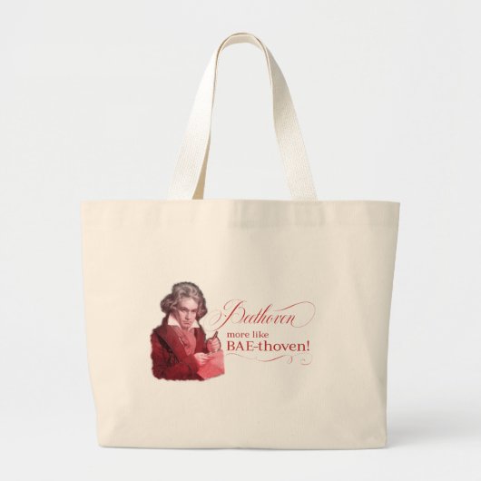 Grand Tote Bag Beethoven BAEthoven Classical Composer Pun (Devant)