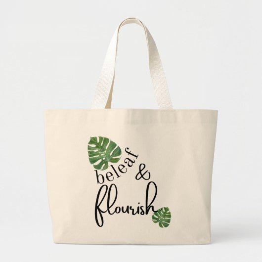 Grand Tote Bag Beleaf (Croire) & Flourish (Devant)