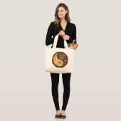 Grand Tote Bag Bélier et lapin terrestre (Devant (modèle))