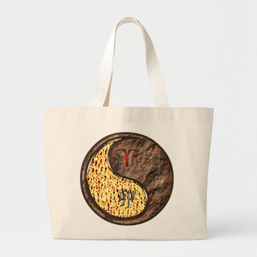 Grand Tote Bag Bélier et lapin terrestre (Devant)