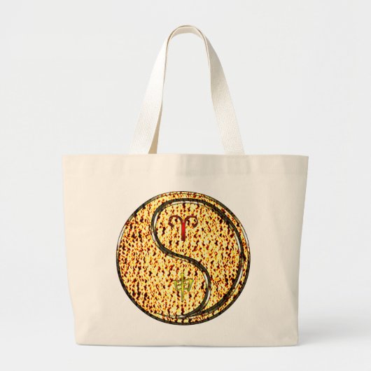 Grand Tote Bag Bélier & Singe de Feu (Devant)