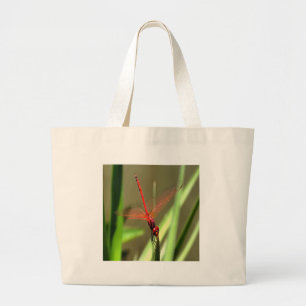 Grand Tote Bag Belle peinture acrylique de libellule de fût