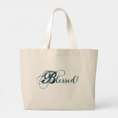 Grand Tote Bag Béni ! Fourre-tout (bleu) (Dos)