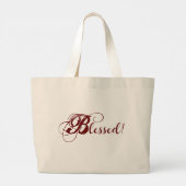 Grand Tote Bag Béni ! Jumbo Fourre-tout (rouge) (Dos)