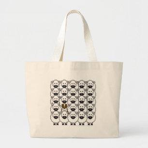 Grand Tote Bag Berger australien chez les moutons