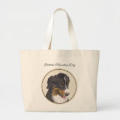 Grand Tote Bag Bernese Mountain Dog Berner Peinture de mignons an (Devant)
