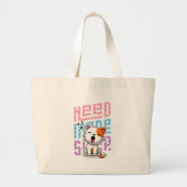 Grand Tote Bag Besoin de plus de sommeil | Funny Cat expression d (Devant)